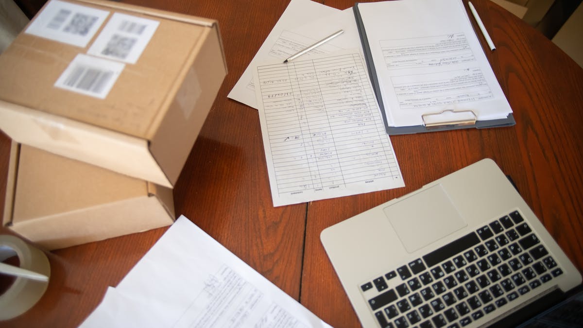 travel paperwork table